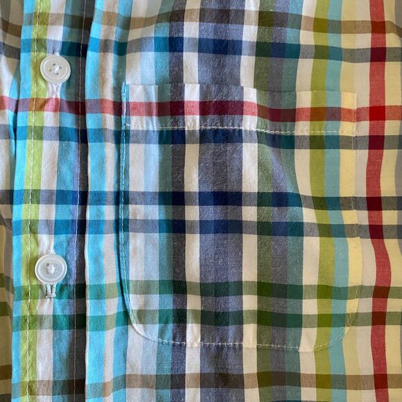 Alice Kathleen & Company Colorful Plaid Button-Up Shirt Boys' 8 - Picture 6 of 11